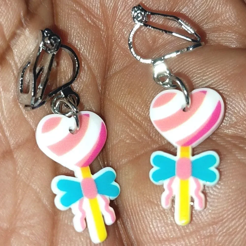 Super cute girls clip-on earrings